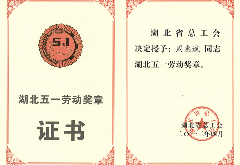 湖北省五一劳动奖（周惠斌）